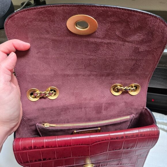 Coach Madison C6288 Shoulder Bag Wine Burgundy - Picture 11 of 14